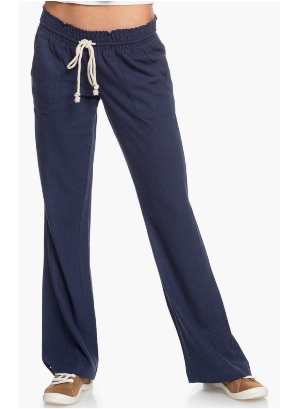 Roxy Oceanside linen blend Pants in blue size Med